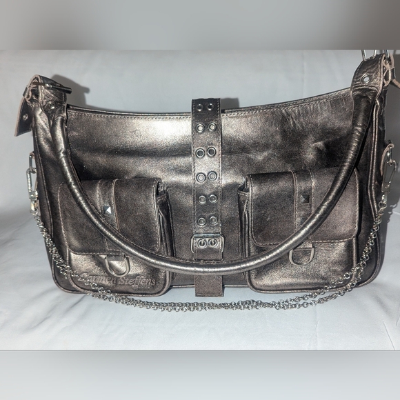 Carmen Steffens Handbags - Carmen Steffens Metallic Chain Details Shoulder Bag. Y2K Vibe.